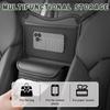 Автомобильная полка для хранения вещей между сиденьями, кожаная автомобильная сумка из натуральной кожи, кронштейн для хранения мобильного телефона для файлов, большая емкость, автомобильный консольный карманный кошелек, авто