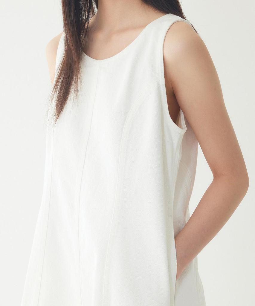 STUDIO TOMBOY Denim Slim Sleeveless Dress_White 9106241203