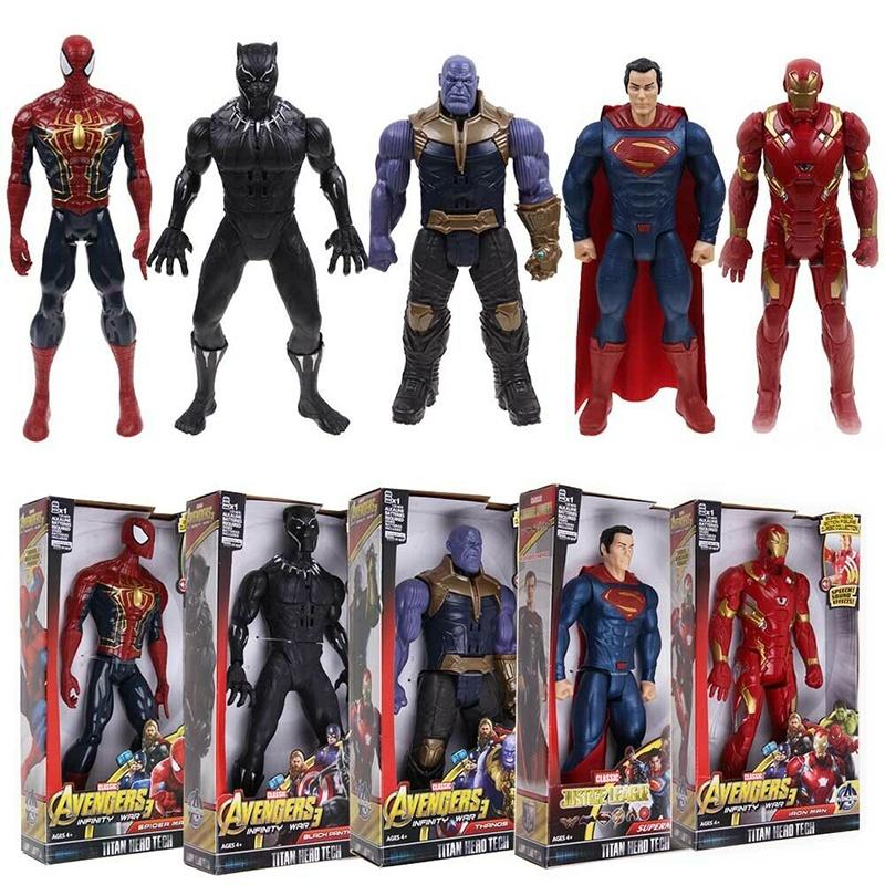 Stunning Avengers Infinity War Hulk Spiderman Thanos 12" Sounding Glowing Figure Toy Ideal Gift For Superhero Enthusiasts