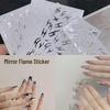 3D Embossed Aurora Flame Thorns Silver Laser Self-Adhesive Nail Stickers (2025)