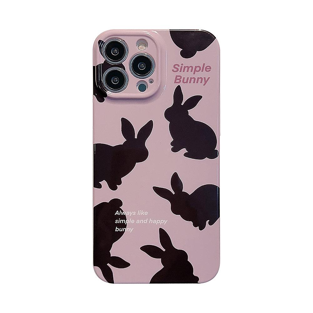 Чехол Filin Black Rabbit для iPhone17 iPhone Case 14ProMax Простой 11 Подходит для 1215 Полностью закрывающий 16 Крутой