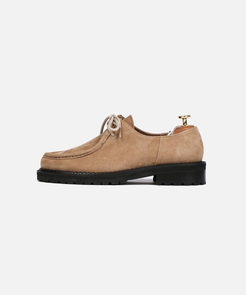 Custommood Richard Suede Tyrolean Derby Shoes (Olive Khaki)