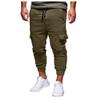 Mens Cargo Pants Cotton Sweatpants Fashion Joggers Sports Long Pants Trousers Baggy Pockets Trousers