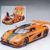 1:24 Koenigsegg ONE 1 Модель автомобиля из литого металла Модель спортивного автомобиля Моделирование Звук и свет Инерционная коллекция Детская игрушка Подарок мальчику