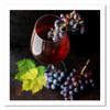 Canvas print, Red wine and grapes