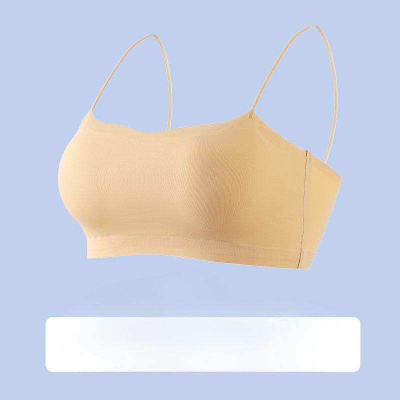 Female Spring and Summer Thin Shoulder Belt Anti Light Ice Silk Invisible No Trace Slings On The Bra