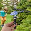 Mini Aircraft Toy with Handle Relieve Boredom Hand Controlled Eco-friendly Drawstring Plane Outdoor Games Birthday Gift