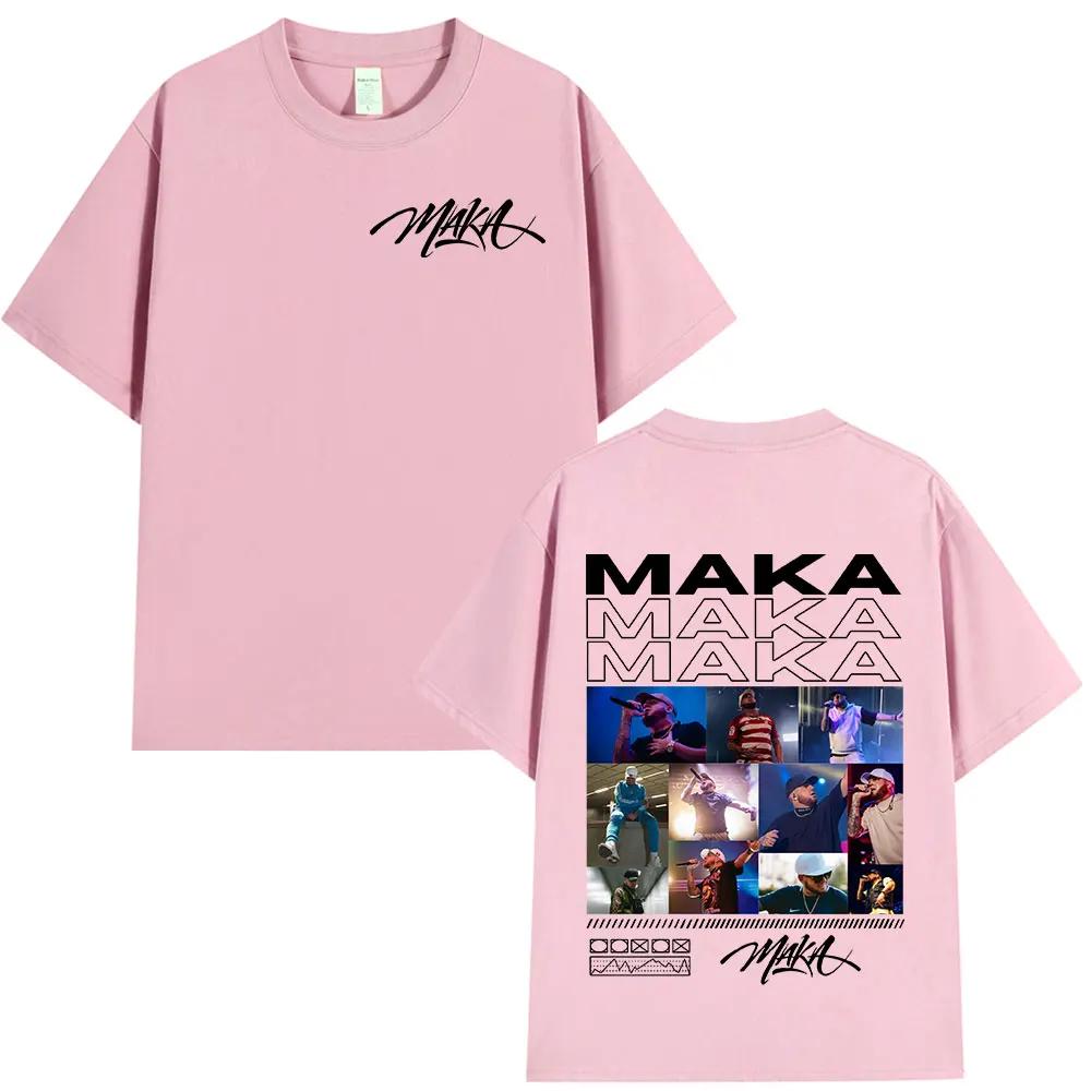 Rapper Maka 2025 Tour Graphic T Shirts Men Women Fashion Vintage T-shirt Casual Short Sleeve T Shirt Short Sleeve Streetwear
