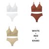 CINOON 3Pcs/Lot Women Bra Set Sexy Seamless Thong Low Waist Panties Wire Free Bra Bralette Lingerie Brassiere Female Underwear Set