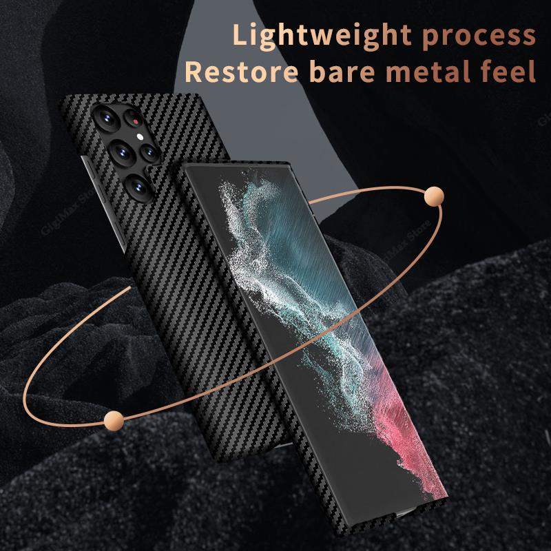 Чехол из углеродного волокна для телефона Samsung Galaxy S24 S22 S23 Ultra 5G S21 S24 Plus S23 + чехол с беспроводным зарядным устройством для Samsung S22 Ultra Thin Funda