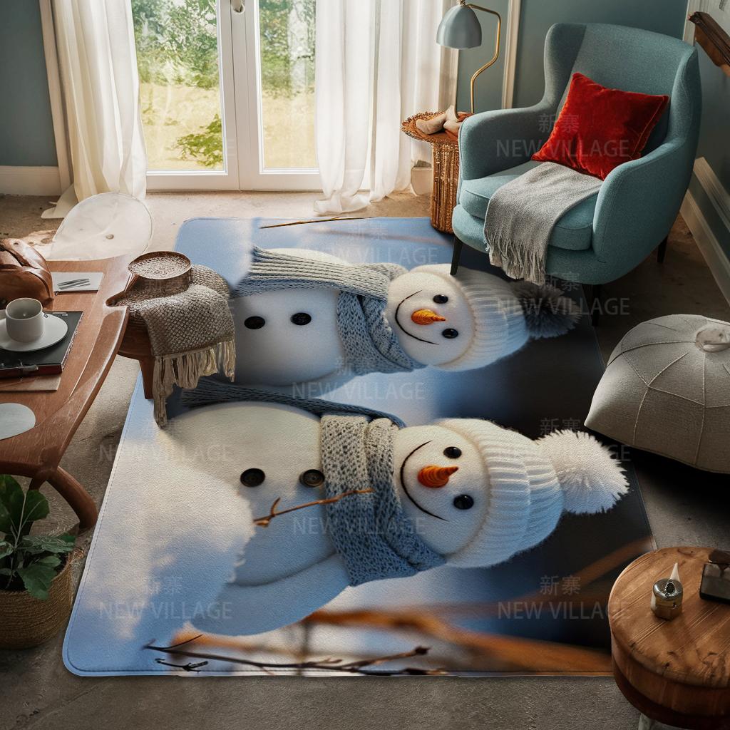 Ковер у входа в дом Домашний коврик у двери Гостиная Ванная Комната Ноги ванная комната Нескользящие коврики с водопоглощением для ванной Счастливого Рождества зима