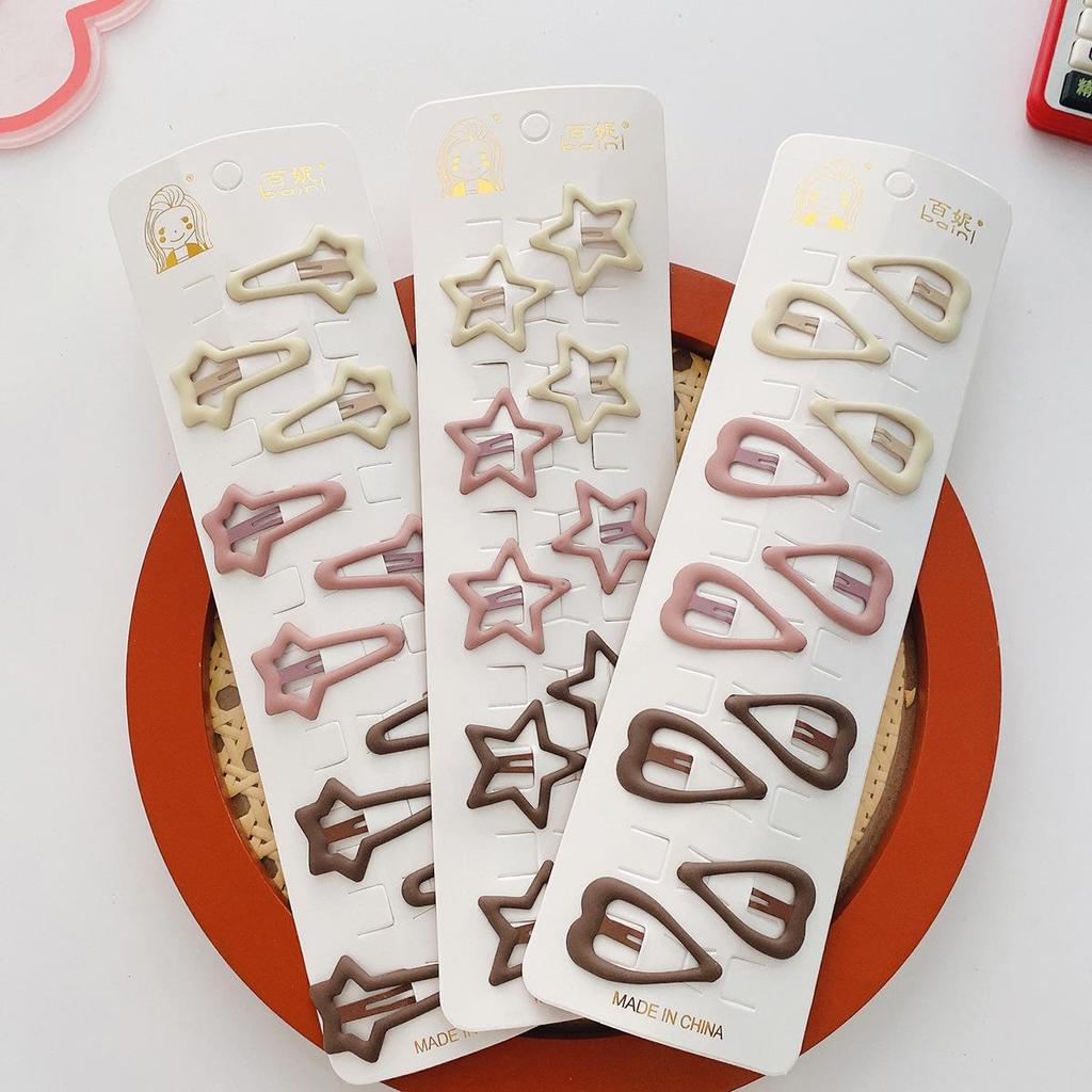 10 шт. новые корейские заколки для волос для девочек, цвет чая с молоком, заколки принцессы с челкой, боковой зажим, аксессуары для волос для маленьких девочек