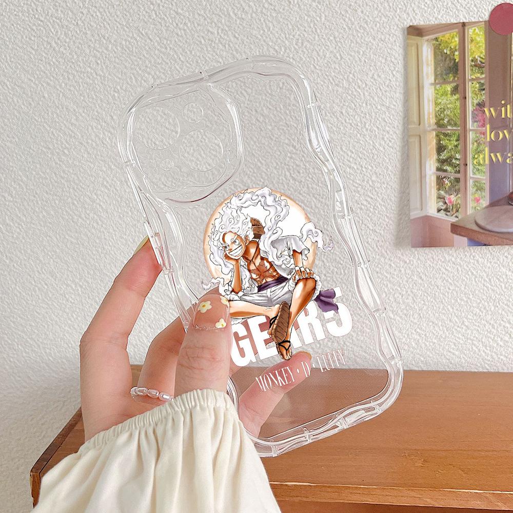 Чехлы для телефонов LZ28 One Piece Luffy Gear 5 Clear Soft Wave для Samsung S24 S23 Ultra S20 FE A54 A14 A52s A51 S10 Huawei Honor 90, защитная задняя крышка