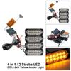 4x 12 LED Amber Recovery Strobe Flashing Grille Light Lightbar Truck Beacon Lamp