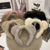 Милая плюшевая повязка на голову с медвежьими ушками, с широкими полями, для женщин, идеально подходит для осени и зимы.