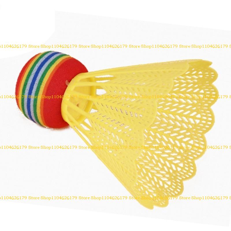 A1A2 10Pcs/set Rainbow Head Badminton Set Shuttlecock for Game Sport Entertainment For Player Play Nylon Plastic Badminton