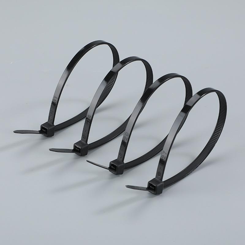Nylon Self-Locking Cable Ties - Black, Small & Large Packs, Durable Tie Wraps for Bundling