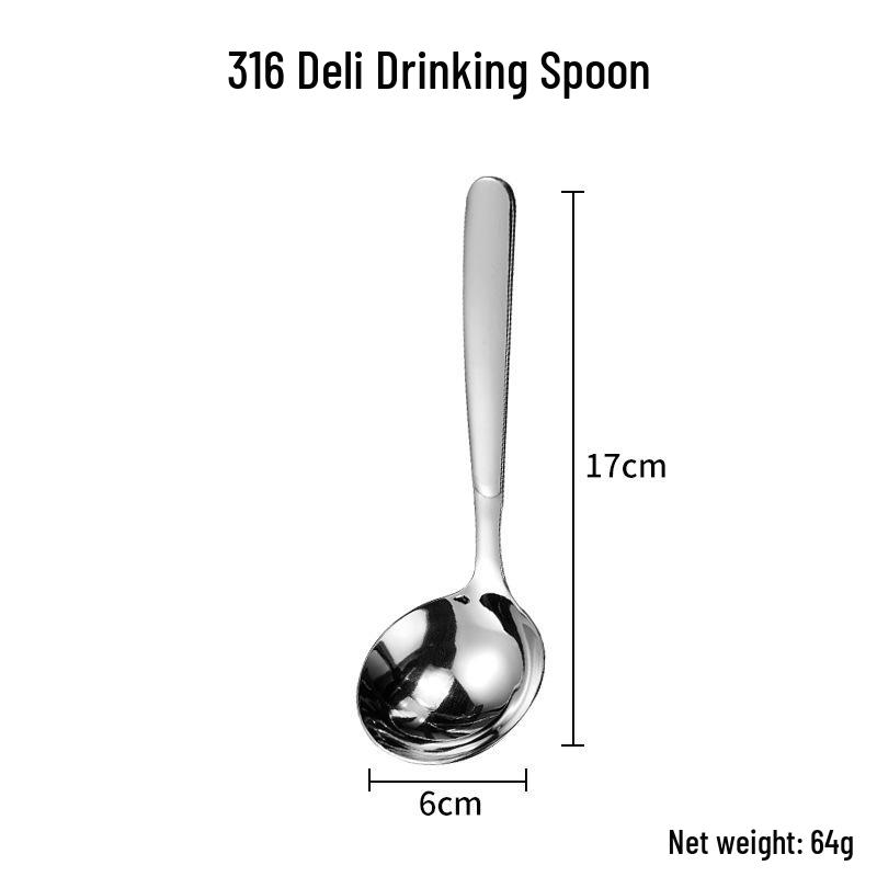 Набор столовых приборов из нержавеющей стали 316: Суповая ложка, Фруктовая вилка, Половник, Скребок для западной кухни
