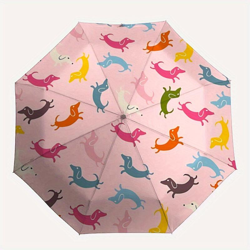 1pc Dachshund Automatic Umbrella 8-Bone Design Compact Gear for Outdoor Travel, Perfect Holiday Gift yy250827033