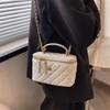 New Hand Carry Fashion Bucket Bag Women's Diamond Chain Shoulder Bag Versatile Messenger Box Bag