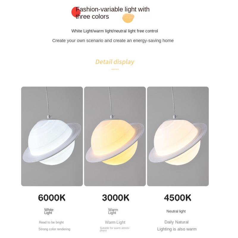 Светодиодные подвесные светильники Nordic Planet для детей, мальчиков, девочек, детских комнат, креативные круглые люстры, декоративное внутреннее освещение