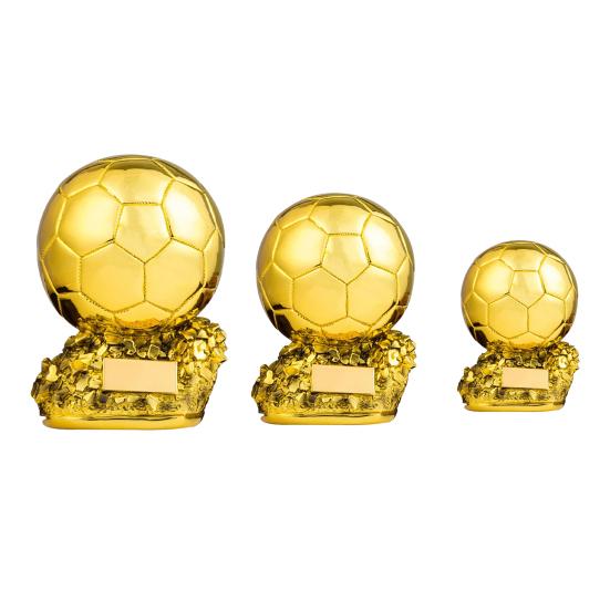 Футбольный трофей из смолы Золотой мяч Приз чемпионата по футболу Коллекционная награда для игрока Футбольное украшение для фанатов Подарочный стол Декор для книжной полки