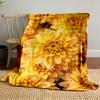 Golden Floral Bliss Blanket for all seasons blanket lunch break throw gift