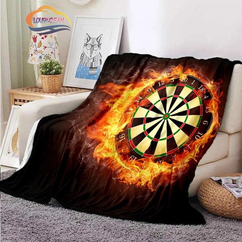 Darts Pattern Blanket Blank Series Ice and Fire  Cashmere  Fashion  Portable Flannel Warm Sofa Bed  Camping