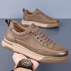 Fashion Men Casual Leather Shoes2024New Luxury Brand Genuine Leather Walking Shoes Outdoor Flat Designer Sneakers Tenis Masculino Shoes