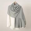 Autumn/Winter Trendy Solid Color Linen Women's Scarf – Southeast Asia Popular Cotton & Linen Feel Long Scarf