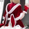 Christmas Santa Claus Hooded Shawl Cloak Unifrom Women Bunny Girl Rabbit Ears Cape Cosplay Costumes Just