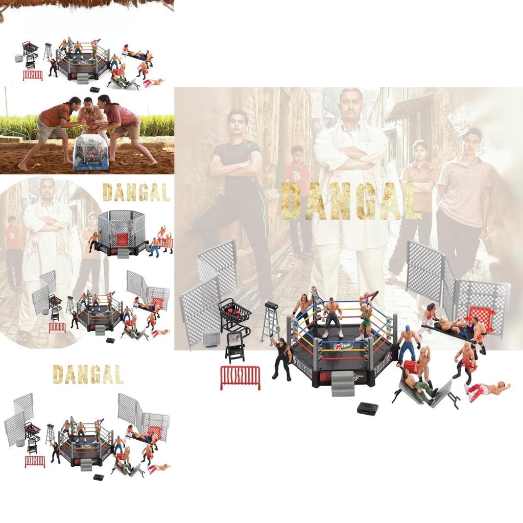 Набор Арена Шуайцзяо Прочная пластиковая модель сцены с фигурками борцов Отлично подходит для детей