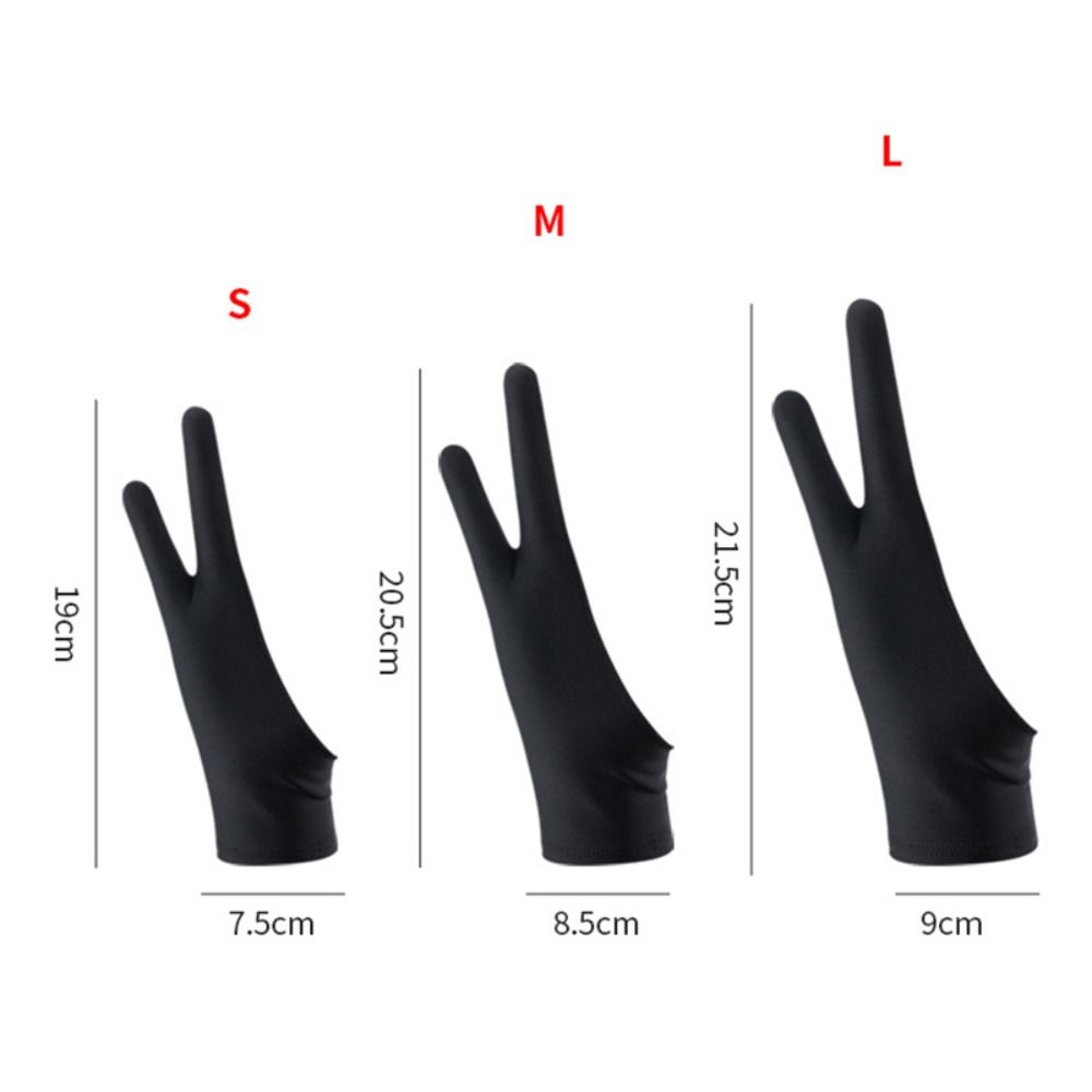 1pcs 1/2 Fingers Drawing Gloves Anti-fouling Anti Accidental Touch Gloves  Screen Board