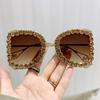 European and American Style Diamond-encrusted Large-frame High-end Luxury Sunglasses for Women