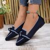 Новые женские вязаные слипоны на плоской подошве, дышащие удобные однотонные прогулочные туфли, повседневные прогулочные кроссовки с острым носком, лоферы