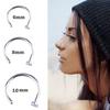 10/6/2Pcs Stainless Steel Nose Open Hoop Ring Body Piercing Stud Unisex Jewelry
