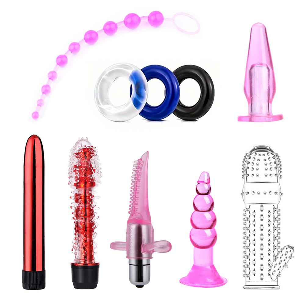 10PCS BDSM Set Butt Plug Anal Plugs Penis Ring Sex Toys for Women Man