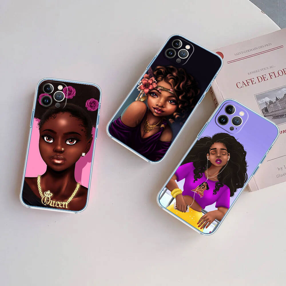 chica Poppin Black Girl Case for Motorola G10 G20 G04 E30 E40 E22 E20 E13 E15 G22 G23 G05 G75 G35 G55 E22S E7 G6 G7 G8 G9 Plus Power Play
