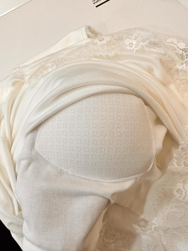 White Moon Beauty Women's Long Sleeve Modal Cotton Homewear with Pads - Loose Fit, Soft Spring/Fall Loungewear