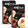 Презервативы Manforce Коктейль Клубника и Ваниль для Мужчин | 20 Штук (Упаковка из 2 шт.)| Вдвое больше удовольствия с двойным вкусом | Дополнительные точки для Него