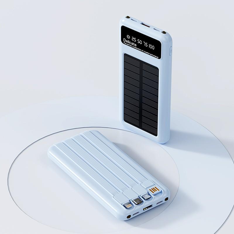Солнечная портативная зарядная станция Power Bank на 20 000 мАч большой емкости с дисплеем – идеальный подарок на праздник