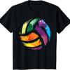 Colorful Volleyball | 3d Print Cute Colorful Ball Print Summer Men's and Women's Short Sleeve T-shirt