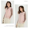 Women Sleeveless Puffer Vest Women's Ultra Light Down Vest Women Two Ways Waistcoat Portable Warm Sleeveless Winter Liner Plus Size
