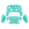 eXtremeRate Switch Pro Controller Faceplate Backplate Clear DIY Replacement Grip Housing Case Cover for Switch Pro Controller Emerald Green Handle, -