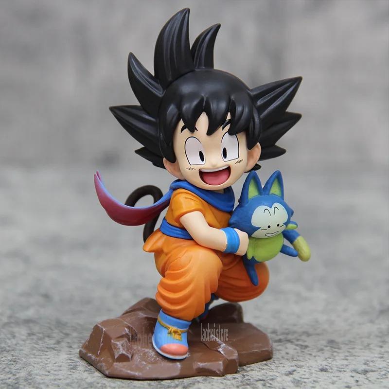 Фигурки маленького Гоку из Dragon Ball, обнимающего Пуэр Я Му Чай, фигурки маленьких последователей, куколки из ПВХ, коллекционные игрушки, украшения, подарок.