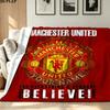 1PC Manchester United F Custom Name Patterned Flannel Blanket Suitable For All Seasons for Home Decor Warmth and Comfort Gifts Holiday Present