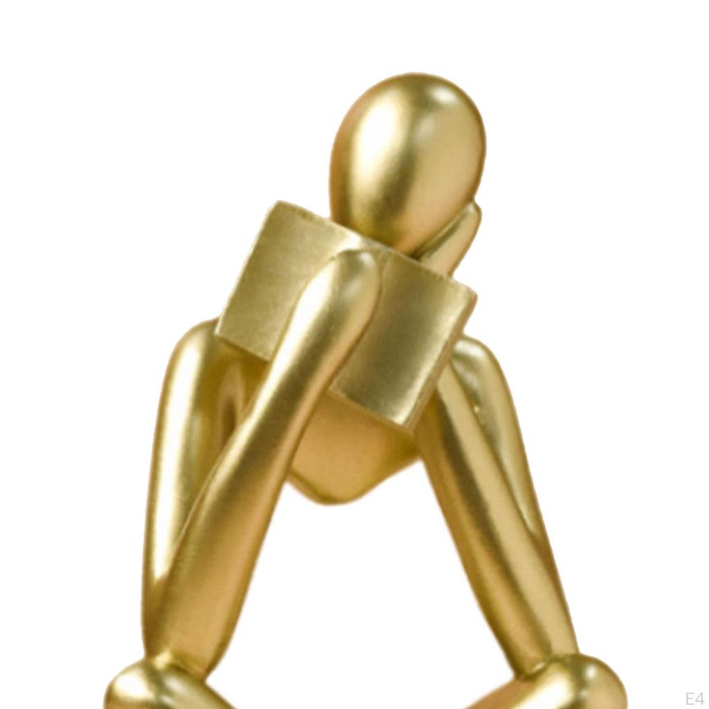 Abstract Reader Statue Decorative Figurine Sculpture Thinker Ornament in Resin Modern