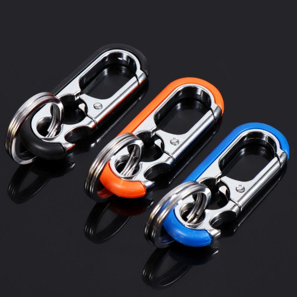 Key Ring Waist Buckle Car Keychain Car Key Holder Bottle Opener Key Chain Double Ring Keychain