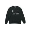 Nike Спортивная одежда Swoosh Logo Пуловер с капюшоном Мужские топы Черный CJ4841-010