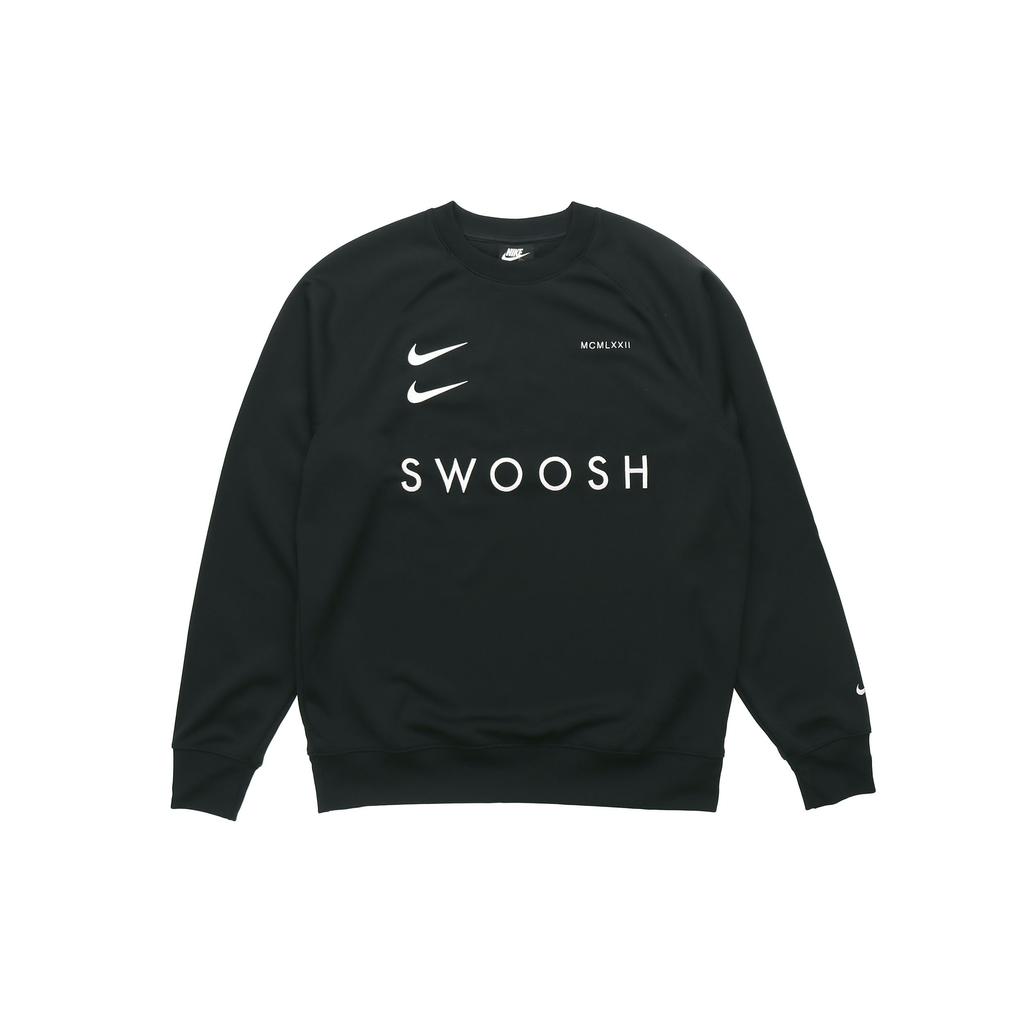 Nike Спортивная одежда Swoosh Logo Пуловер с капюшоном Мужские топы Черный CJ4841-010